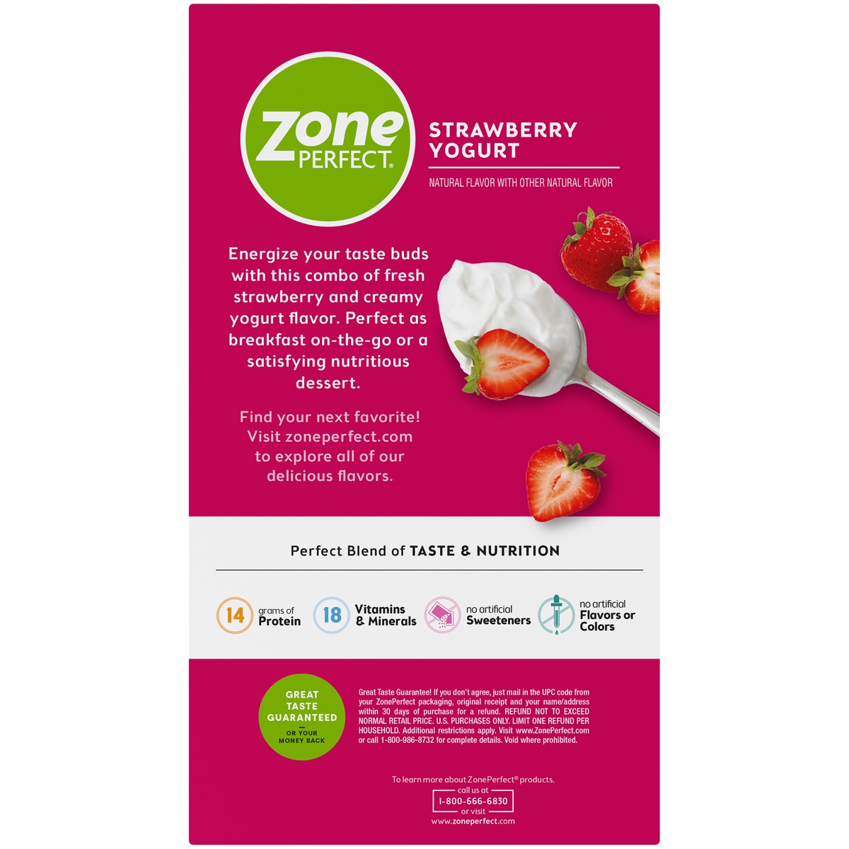 slide 4 of 11, Zone Perfect Protein Bar Strawberry Yogurt Bar 1.76 oz Bars, 1.76 oz