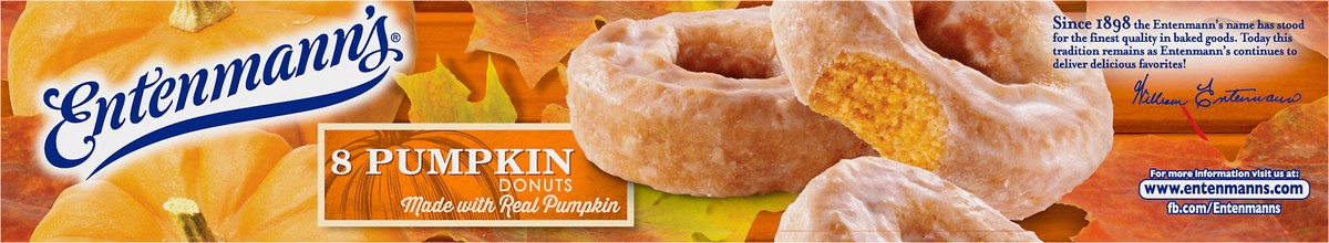 slide 7 of 9, Entenmann's Classic Pumpkin Donuts, 8 count, 16 oz Box, 8 ct