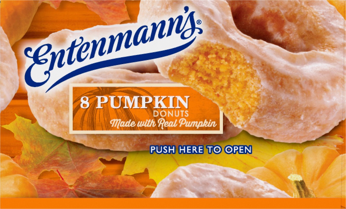 slide 9 of 9, Entenmann's Classic Pumpkin Donuts, 8 count, 16 oz Box, 8 ct