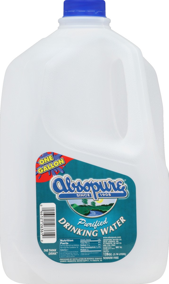 slide 1 of 1, Absopure Drinking Water - 128 oz, 128 oz