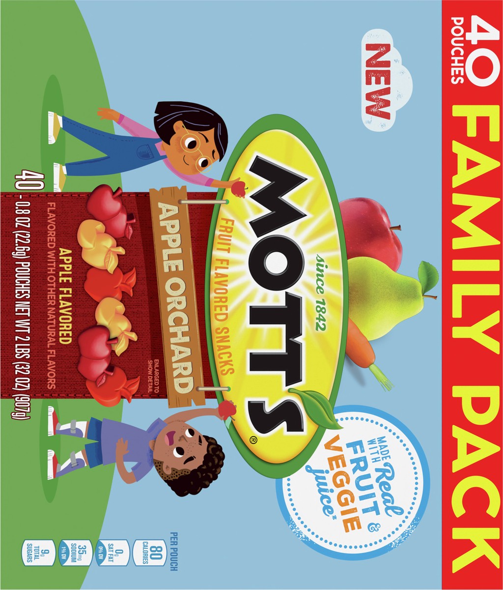 slide 9 of 9, Mott's Fruit Flavored Snacks, Apple Orchard, Gluten Free Snack, Family Pack, 40 Ct, 32 oz, 32 oz