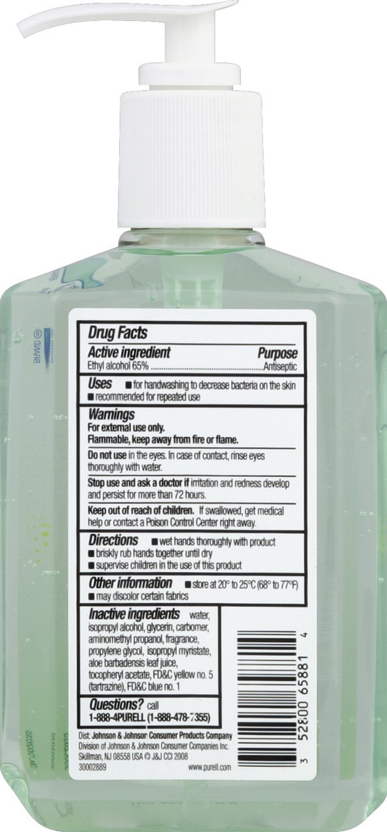 slide 3 of 3, PURELL Hand Sanitizer, Instant, with Aloe, 8 oz