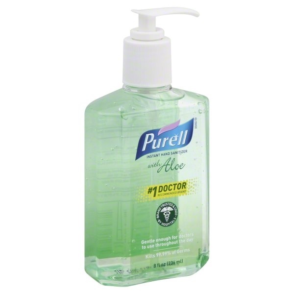 slide 1 of 1, PURELL Hand Sanitizer, Instant, with Aloe, 8 oz