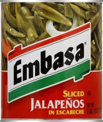 Embasa in Escabeche Sliced Jalapenos 98 oz