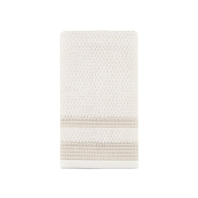 slide 1 of 1, Bee & Willow Home Triple Stripe Hand Towel - Beige, 1 ct