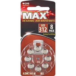 slide 1 of 1, CVS Health Cvs Hearing Aid Batteries Size 312, 8 Ct, 1 ct