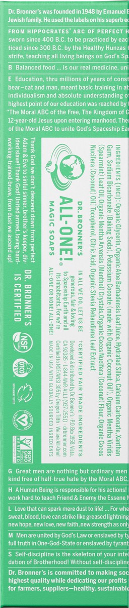 slide 11 of 11, Dr. Bronner's Spearmint All-One Toothpaste, 5 oz