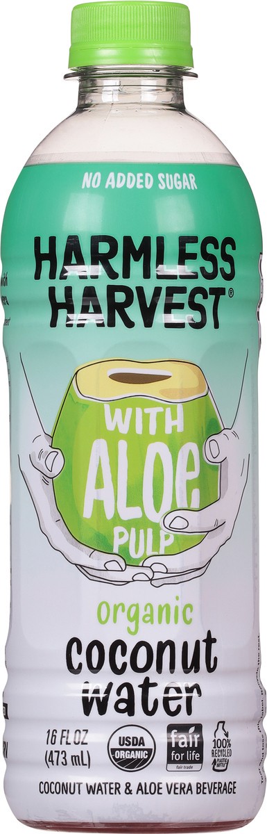 slide 3 of 9, Harmless Harvest Organic Coconut Water with Aloe Pulp - 16 fl oz, 16 fl oz