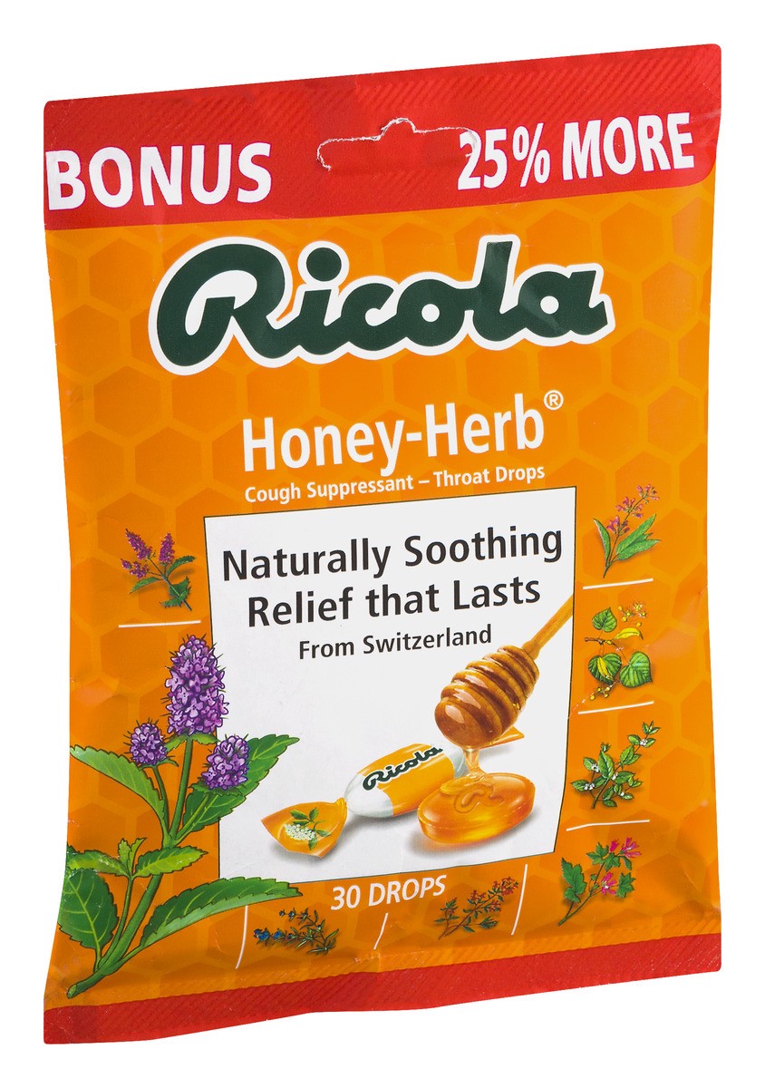 slide 2 of 9, Ricola Honey-Herb Cough Suppressant - Throat Drops, 30 ct