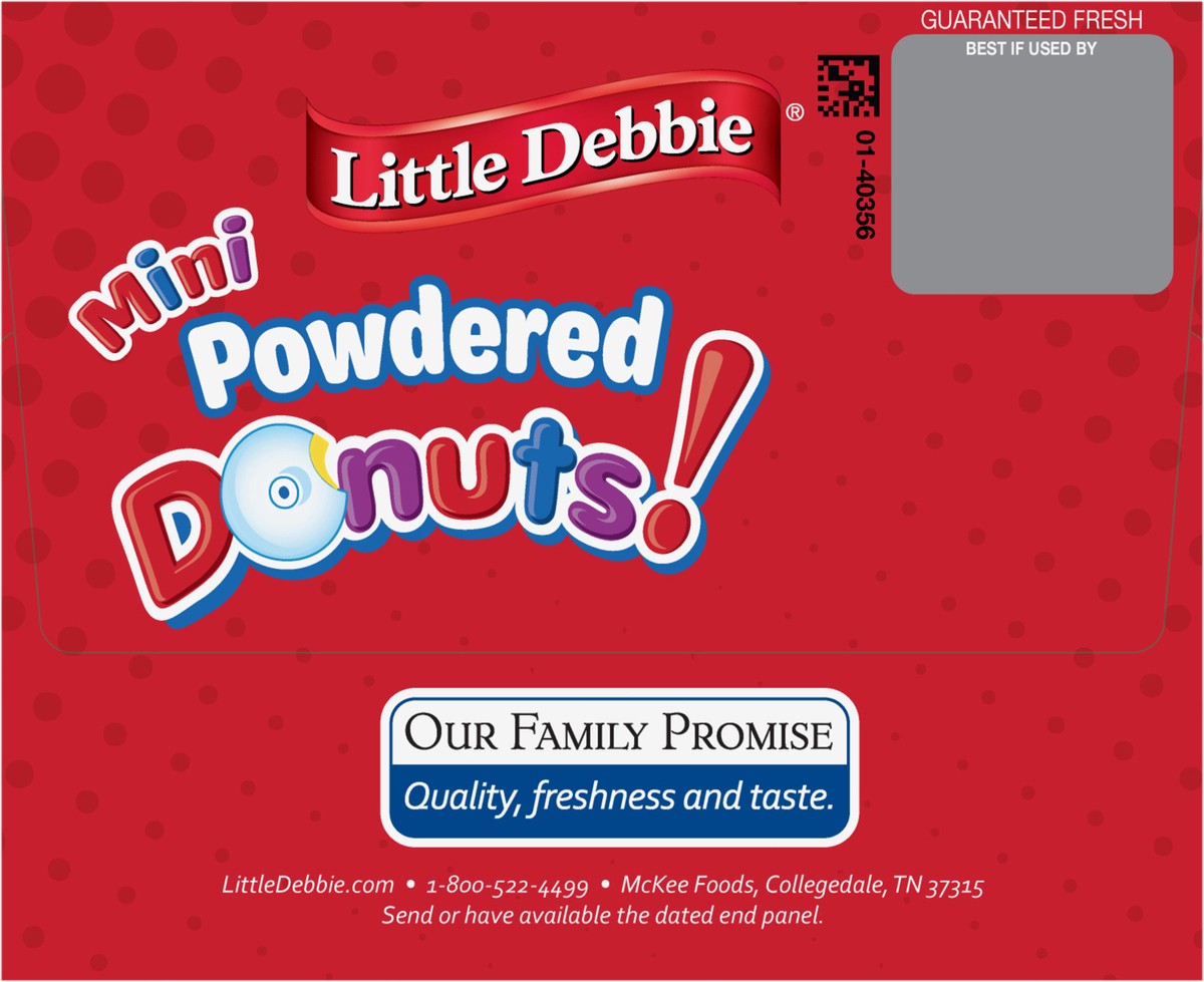 slide 12 of 12, Little Debbie Snack Cakes, Little Debbie Big Pack Mini Donuts (Powdered), 14 oz