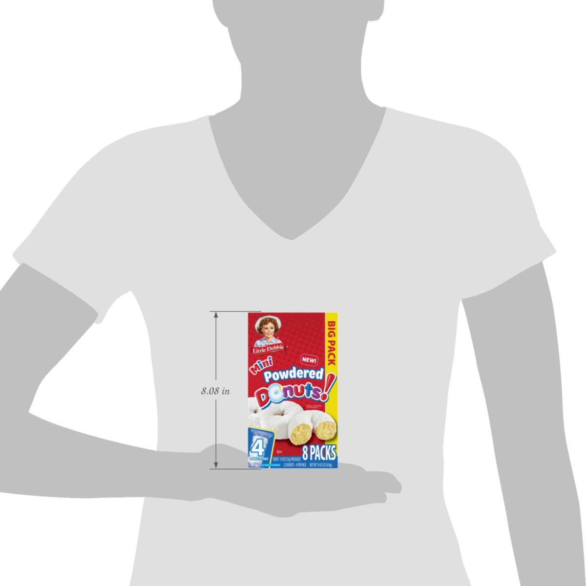 slide 3 of 12, Little Debbie Snack Cakes, Little Debbie Big Pack Mini Donuts (Powdered), 14 oz