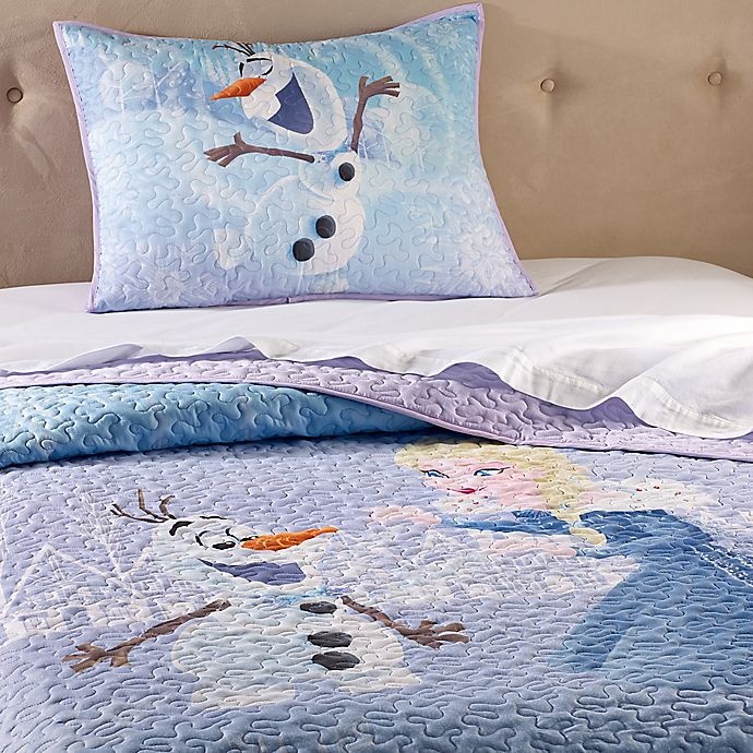 slide 1 of 1, Disney Frozen'' Twin/Full Quilt Set'', 2 ct