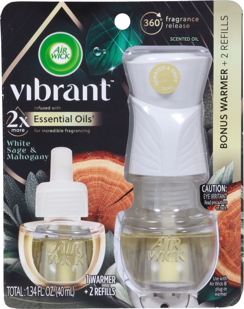 slide 7 of 13, Air Wick Vibrant White Sage & Mahogany Scented Oil 2 ea, 3 ct