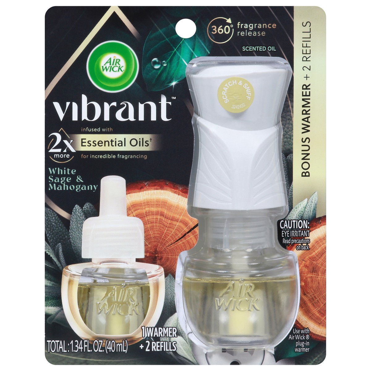 slide 8 of 13, Air Wick Vibrant White Sage & Mahogany Scented Oil 2 ea, 3 ct
