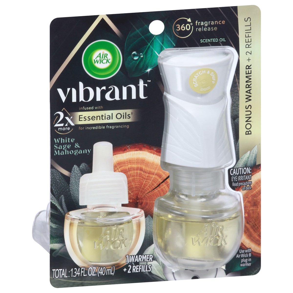 slide 2 of 13, Air Wick Vibrant White Sage & Mahogany Scented Oil 2 ea, 3 ct