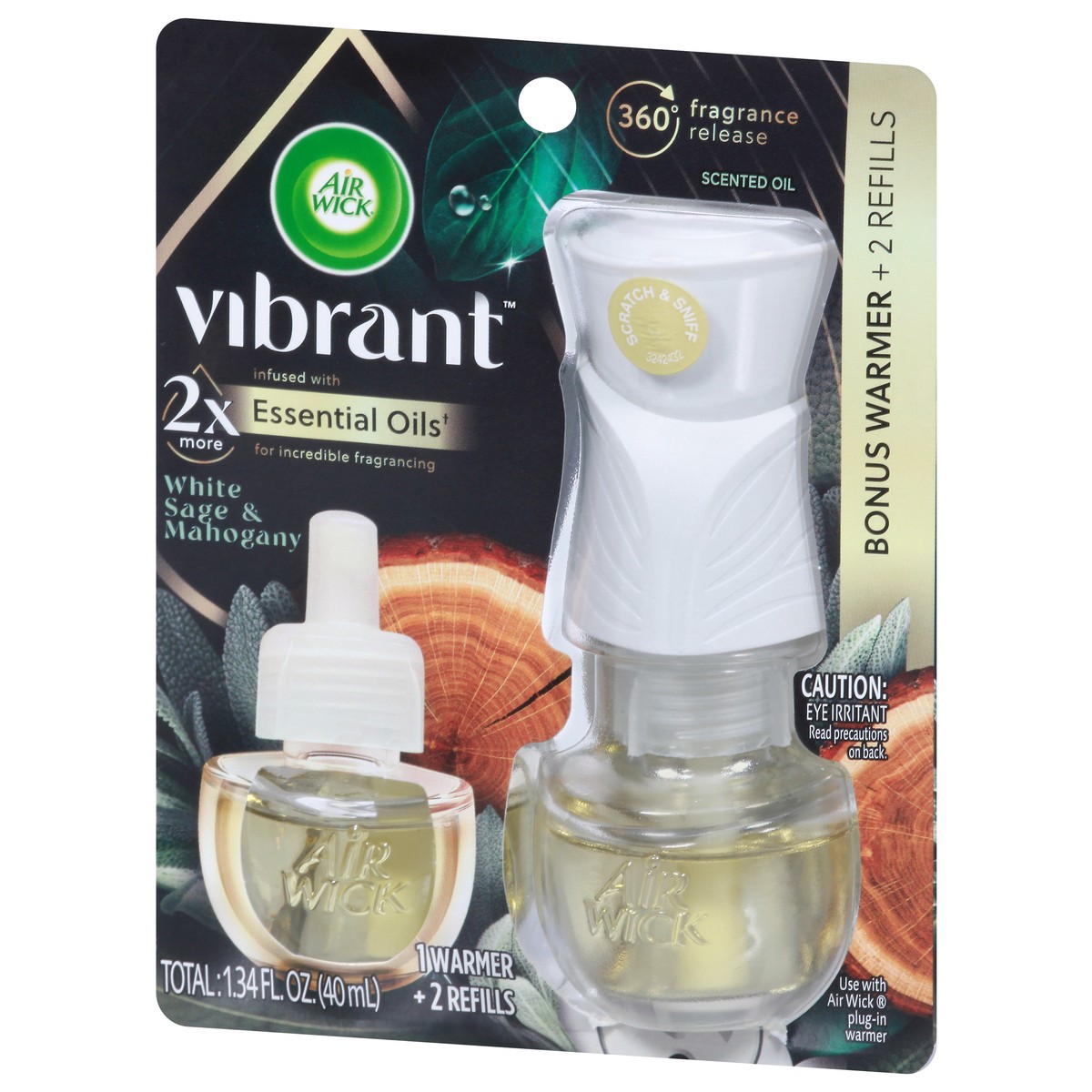 slide 9 of 13, Air Wick Vibrant White Sage & Mahogany Scented Oil 2 ea, 3 ct