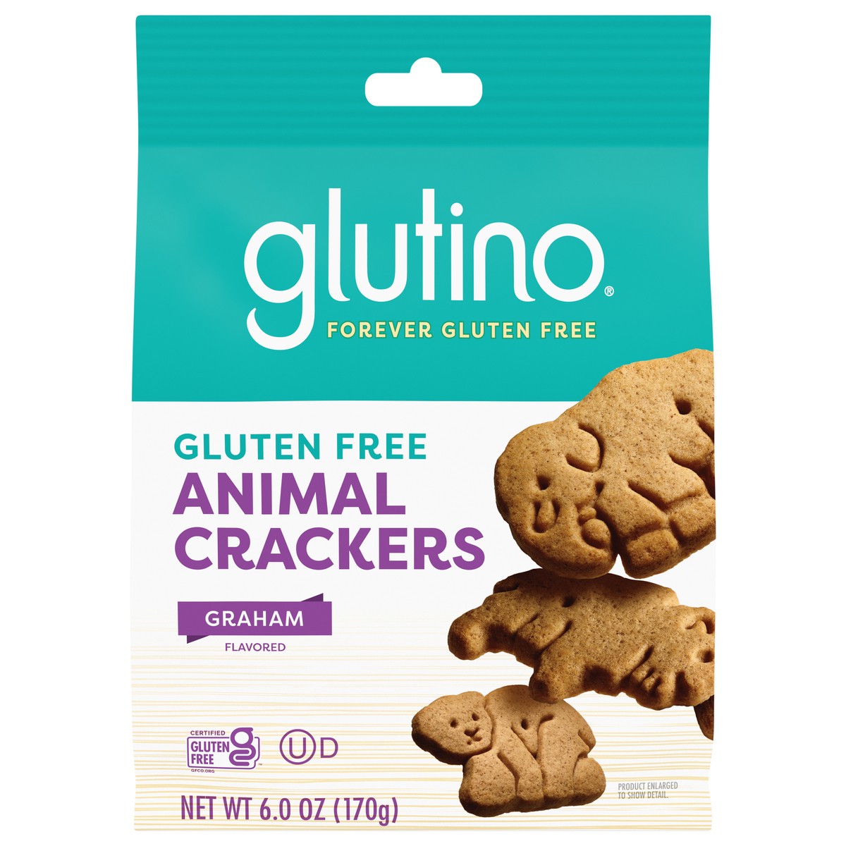 slide 1 of 2, Glutino Gluten Free Graham Animal Crackers, 6 oz