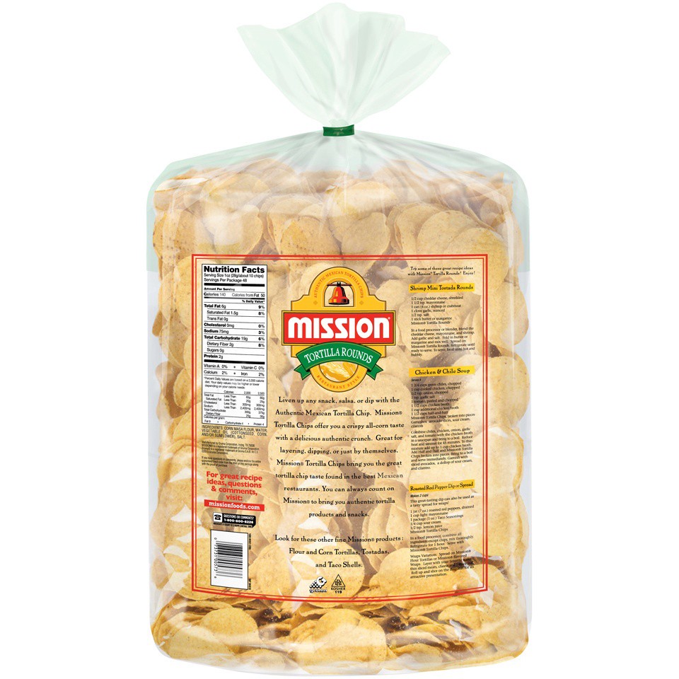 slide 2 of 4, Mission Round Tortilla Chips Twin Pack, 2 ct; 3 lb