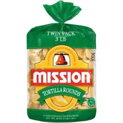 Mission Tortilla Chips Rounds, Twin Pack, 3 lb