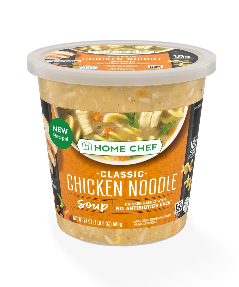 slide 1 of 1, Home Chef Heat And Eat Classic Chicken Noodle Soup, 24 oz