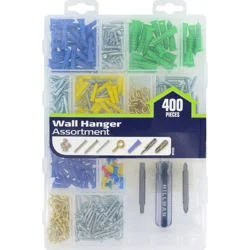 Hillman Wall Hanger Assortment Kit - 400 pc