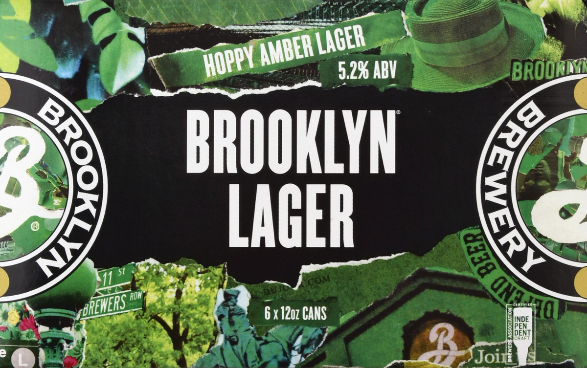 slide 1 of 9, Brooklyn Brewery Brooklyn American Lager Beer 6Pk Cans, 72 fl oz