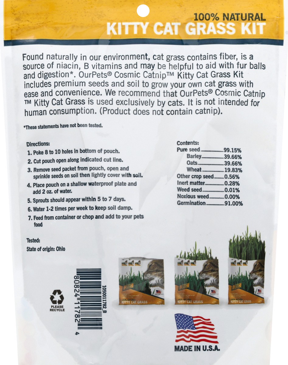 slide 2 of 10, OurPets Cosmic Catnip Kitty Cat Grass Kit 0.88 oz, 0.88 oz