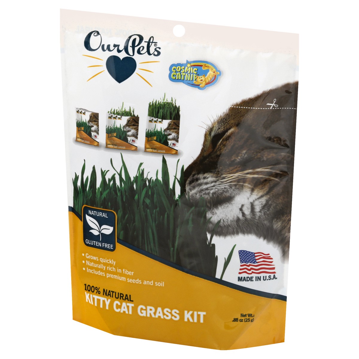 slide 10 of 10, OurPets Cosmic Catnip Kitty Cat Grass Kit 0.88 oz, 0.88 oz