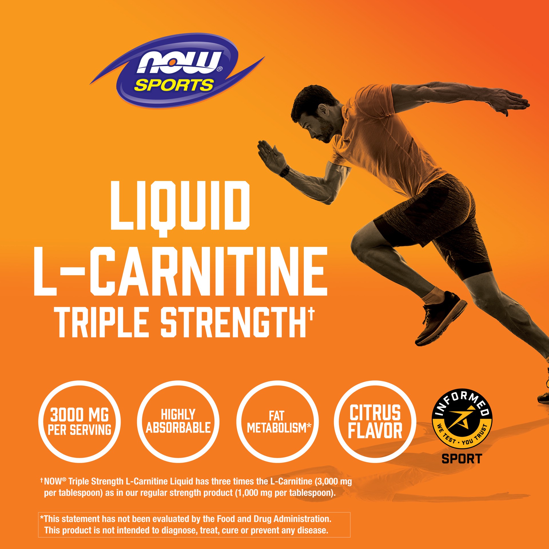 slide 5 of 5, NOW L-Carnitine, Triple Strength Liquid - 16 fl. oz., 1 ct