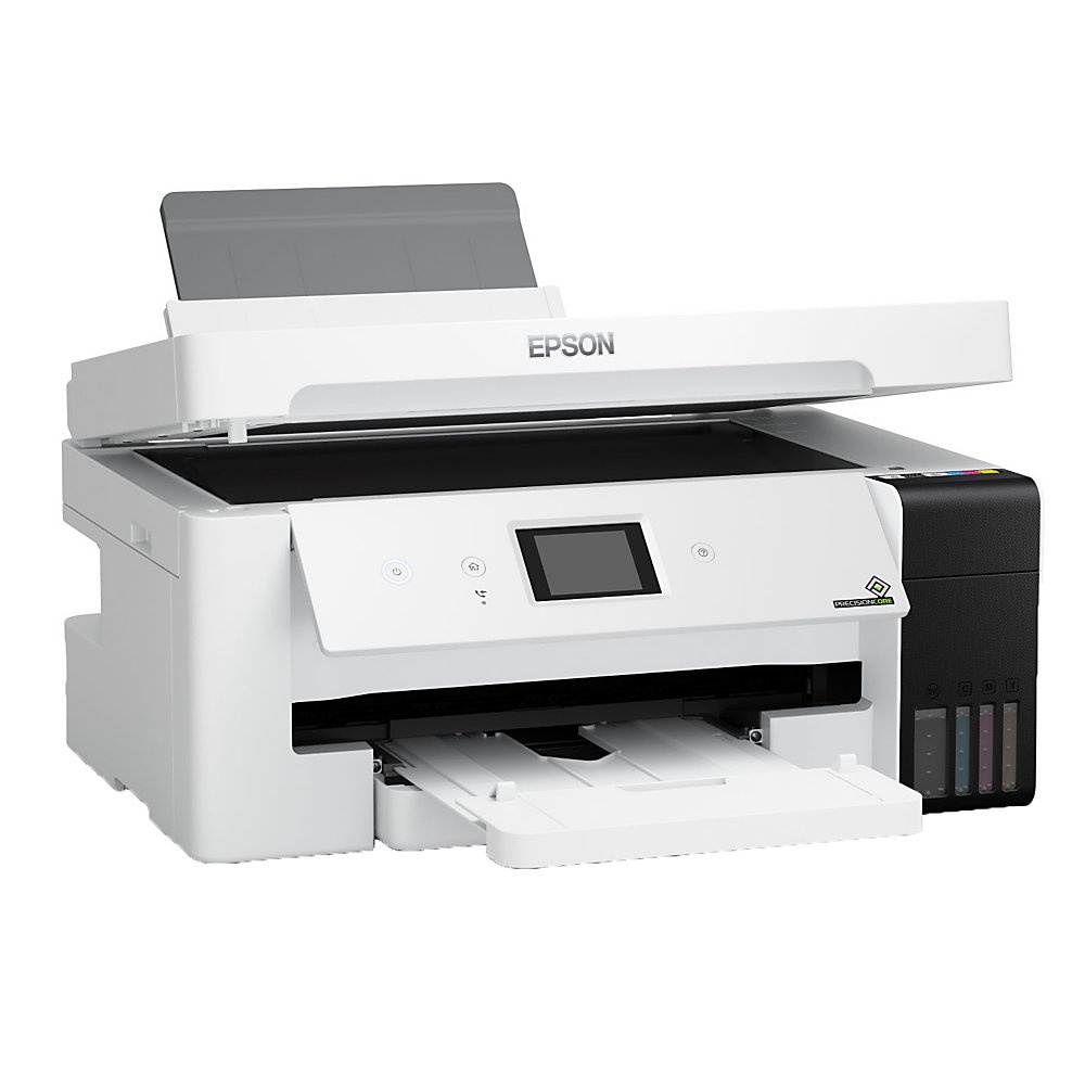 slide 1 of 6, Epson Ecotank Et-15000 All-In-One Supertank Printer - Multifunction Printer - Color - Ink-Jet - 8.5 In X 14 In (Original) - Up To 11.5 Ppm (Copying) - Up To 17 Ppm (Printing) - 270 Sheets - Usb 2.0, Lan, Wi-Fi, 270 ct