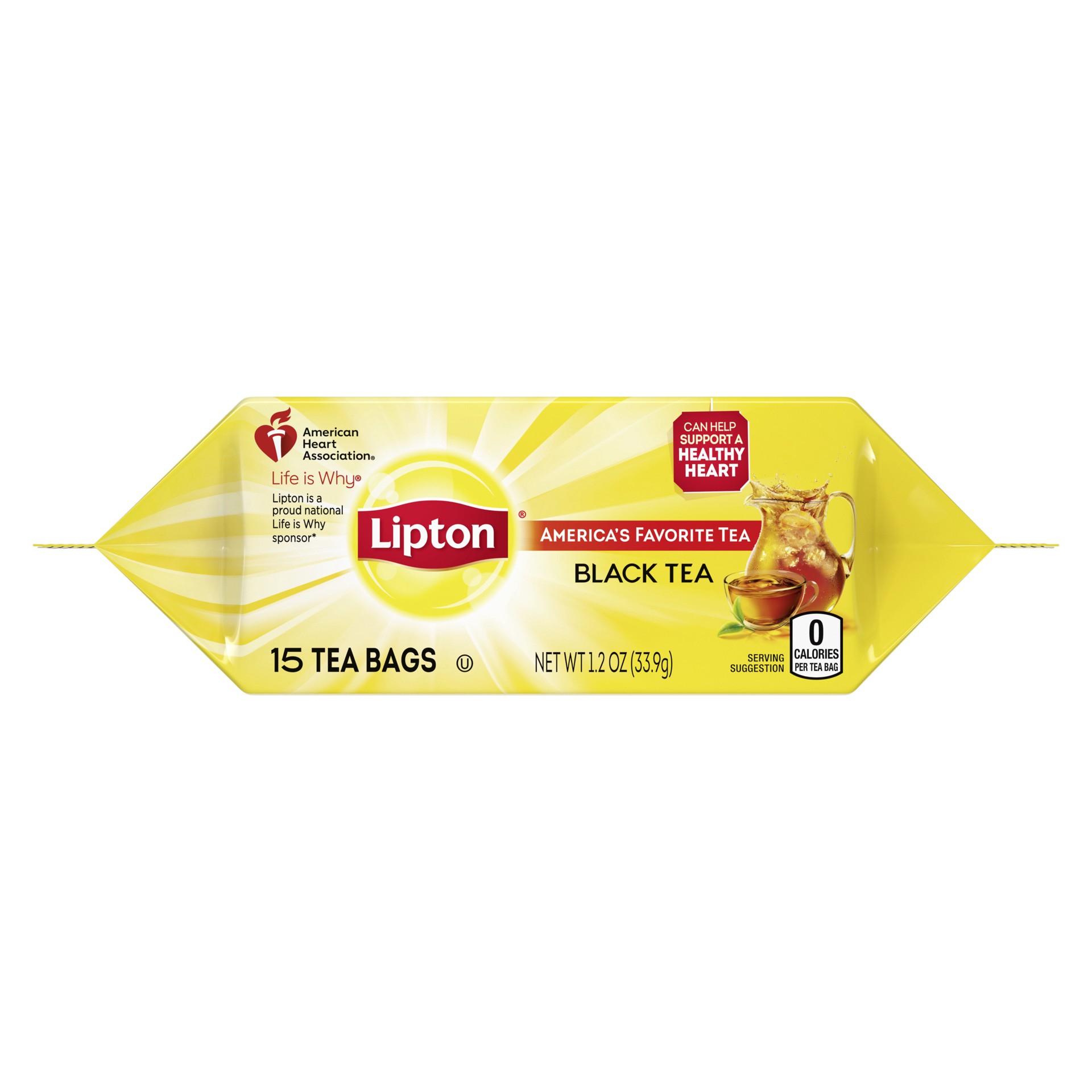 slide 1 of 11, Lipton Tea Bags Black Tea, 1.2 oz, 15 Count , 1.2 oz