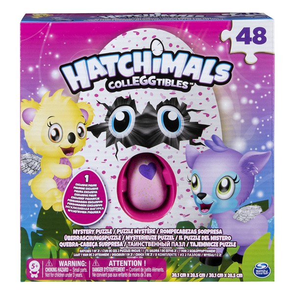 slide 1 of 1, Hatchimals CollEGGtiblesMystery Puzzle with Exclusive Mystery Figure (Styles Vary), 48 pc