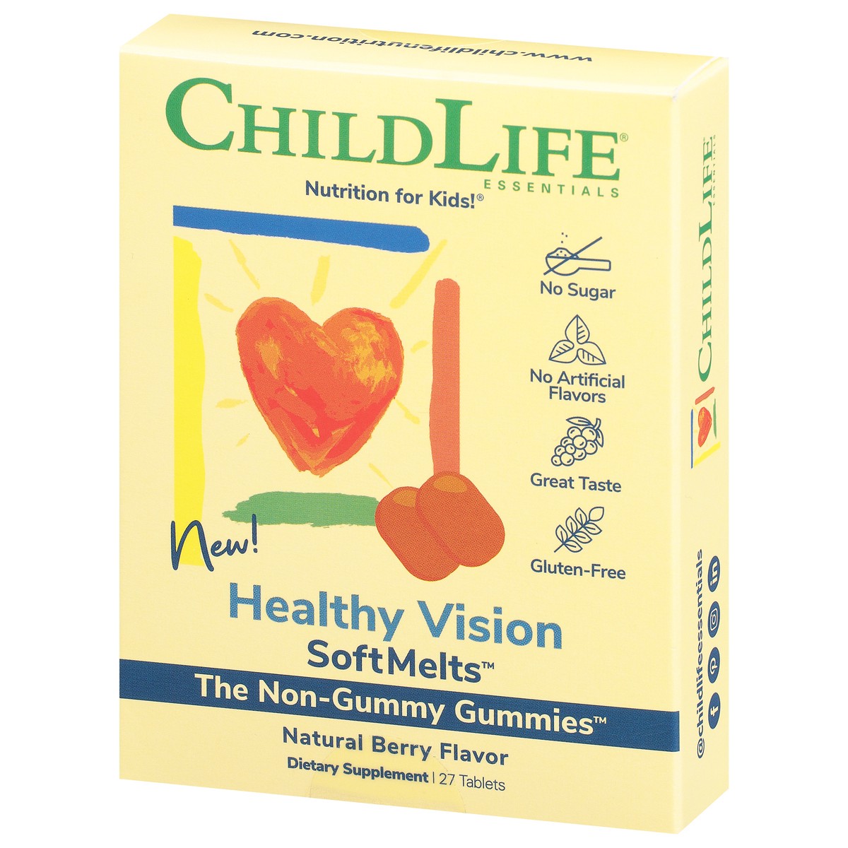 slide 3 of 9, ChildLife Nutrition for Kids Softmelts Natural Berry Flavor Healthy Vision 27 Tablets, 27 ct