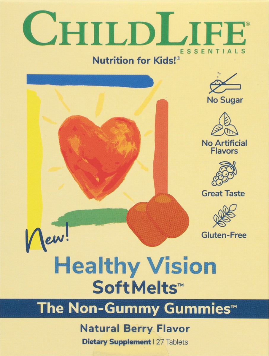 slide 6 of 9, ChildLife Nutrition for Kids Softmelts Natural Berry Flavor Healthy Vision 27 Tablets, 27 ct