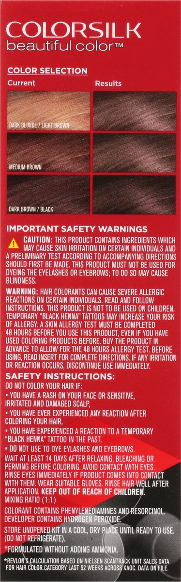 slide 3 of 9, Revlon Colorsilk 41 Medium Brown Vegan Keratin Permanent Hair Color 1 Each, 1 ct