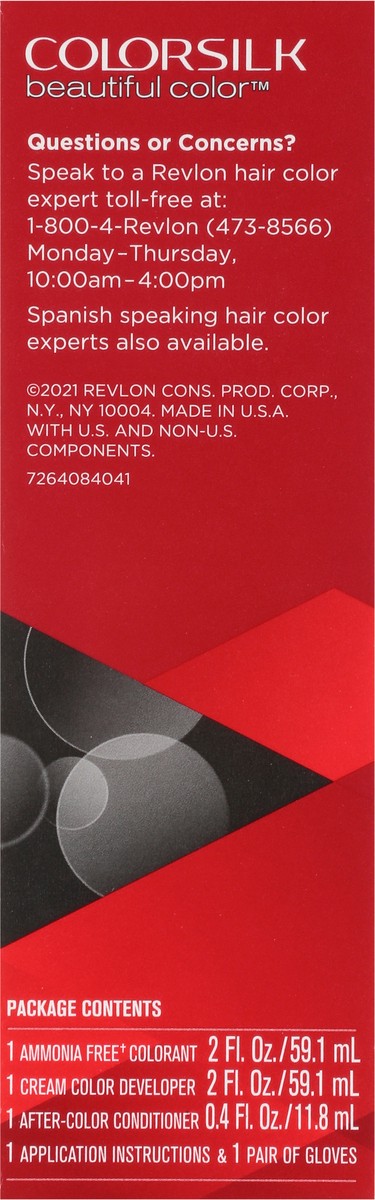 slide 9 of 9, Revlon Colorsilk 41 Medium Brown Vegan Keratin Permanent Hair Color 1 Each, 1 ct