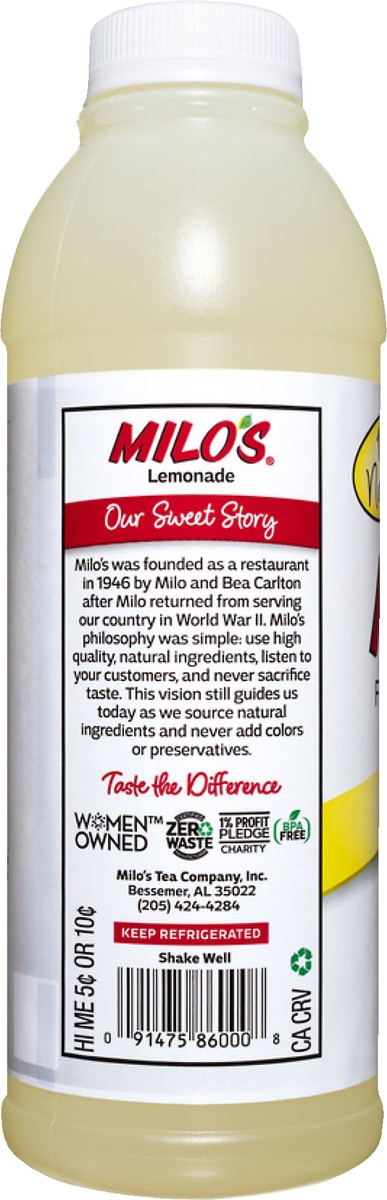 slide 6 of 8, Milo's Lemonade - 20 oz, 20 fl oz