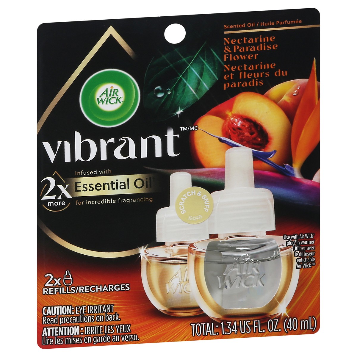 slide 7 of 11, Air Wick Vibrant Nectarine & Paradise Flower Scented Oil Refills 2 ea, 2 ct; 1.34 fl oz