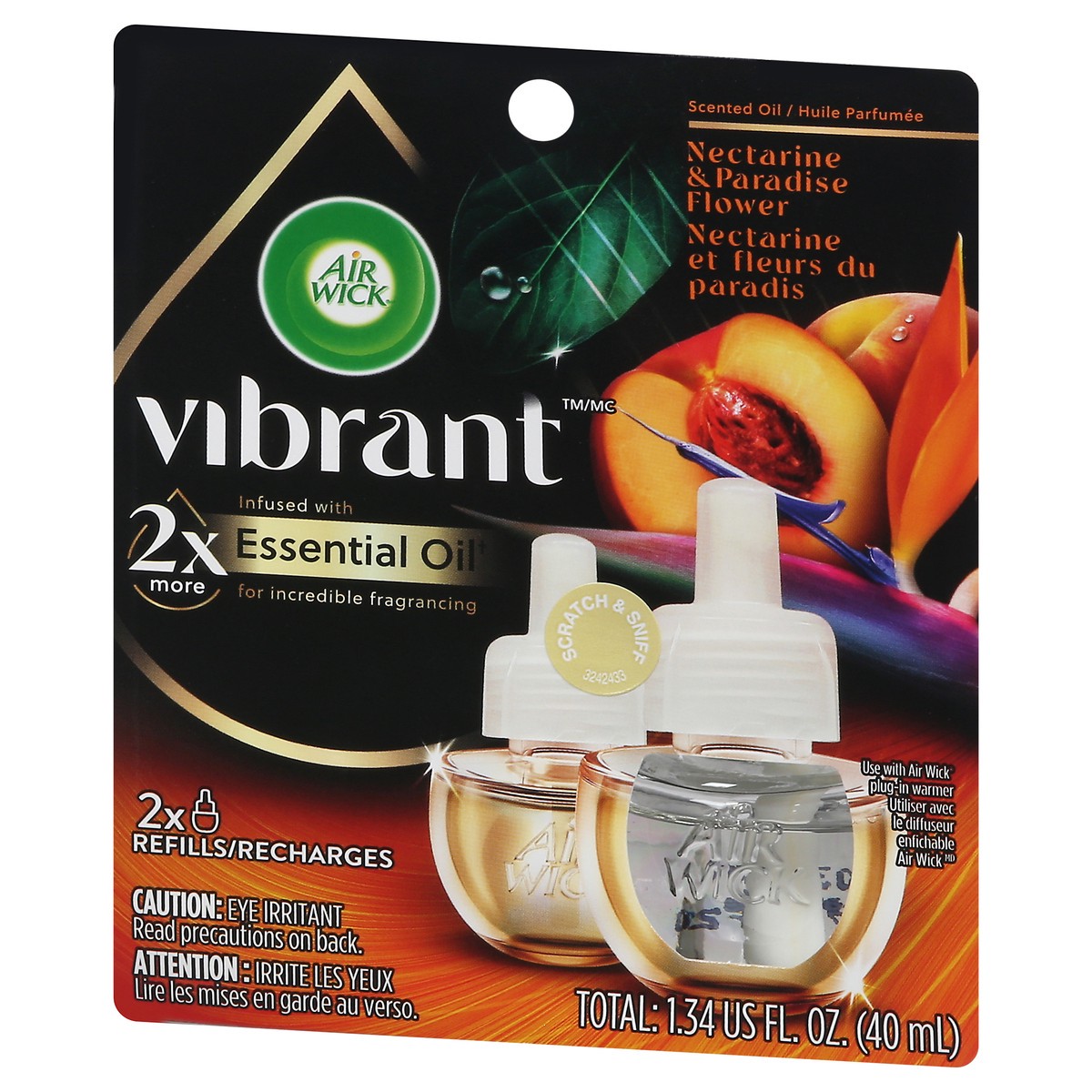 slide 6 of 11, Air Wick Vibrant Nectarine & Paradise Flower Scented Oil Refills 2 ea, 2 ct; 1.34 fl oz