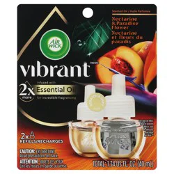 Air Wick Vibrant Nectarine & Paradise Flower Scented Oil Refills 2 ea