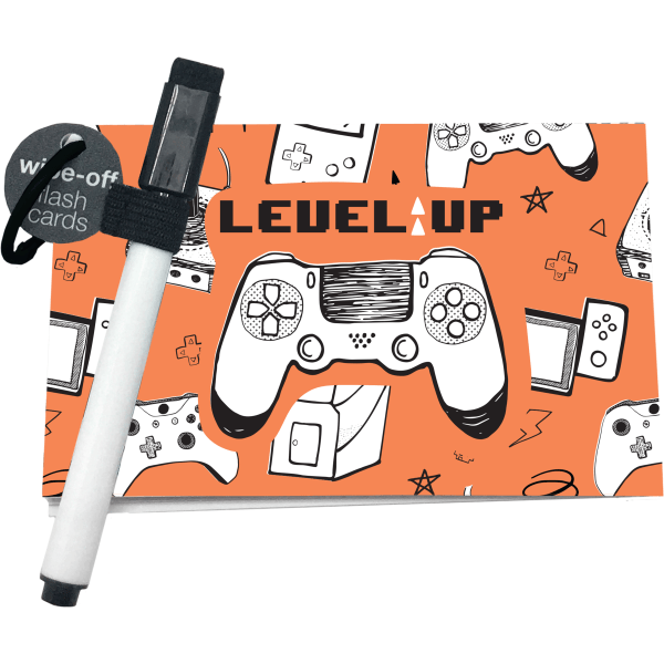 slide 1 of 1, so-mine Dry Erase Flash Cards, 3-2/5" X 5-1/4", Gaming, 1 ct