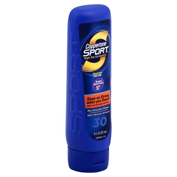 slide 1 of 1, Coppertone Sport Sunscreen, High Performance, Broad Spectrum Spf 30, 8 fl oz