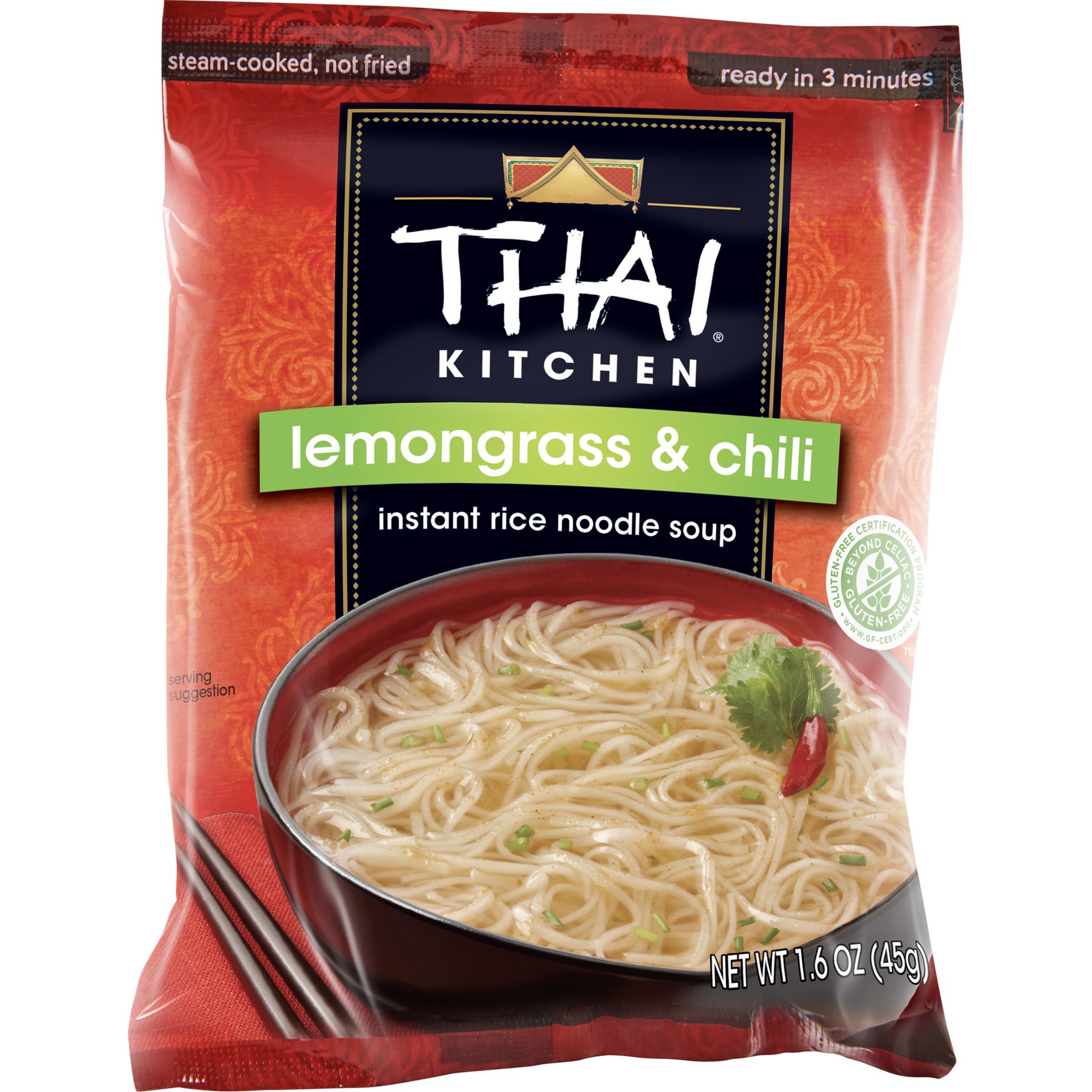 slide 1 of 9, Thai Kitchen Gluten Free Lemongrass & Chili Instant Rice Noodle Soup, 1.6 oz, 1.6 oz