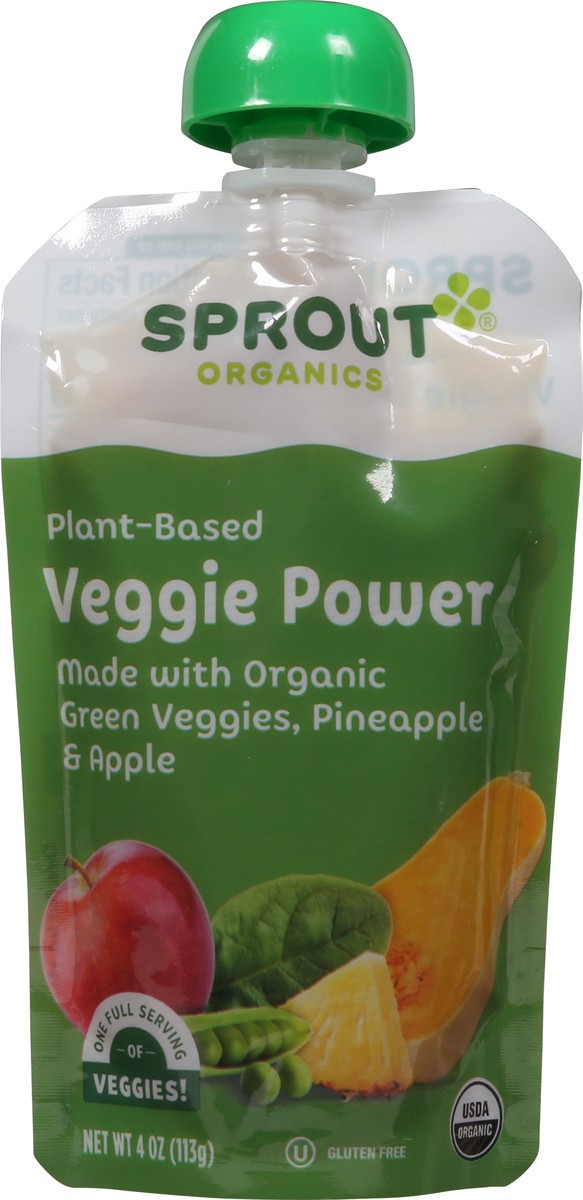 slide 9 of 9, Sprout Organics Plant - Based Veggie Power 4 oz, 4 oz