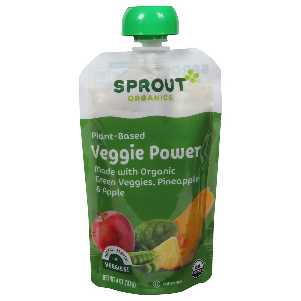 slide 1 of 9, Sprout Organics Plant - Based Veggie Power 4 oz, 4 oz