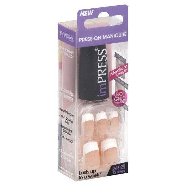 slide 1 of 5, imPRESS Press-On Manicure 24 ea, 24 ct