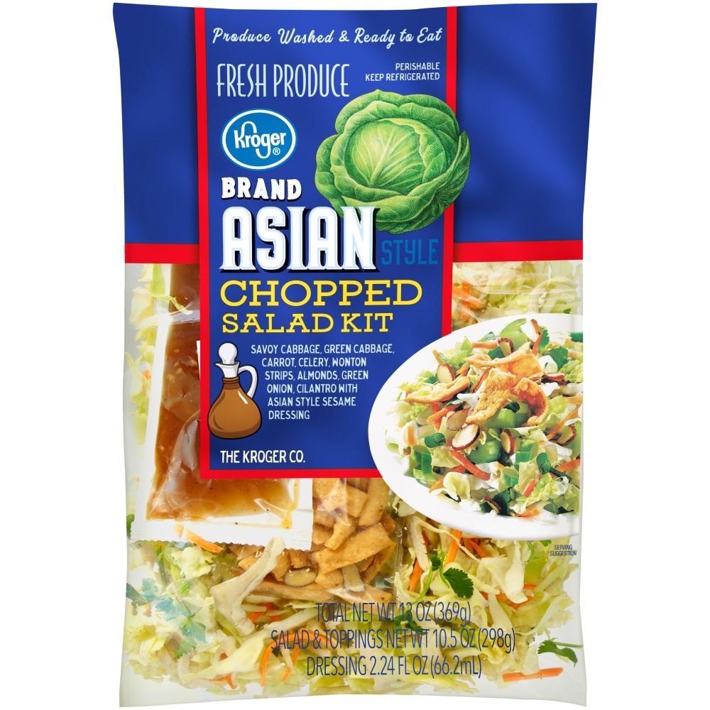 slide 1 of 1, Kroger Asian Style Chopped Salad Kit, 13 oz