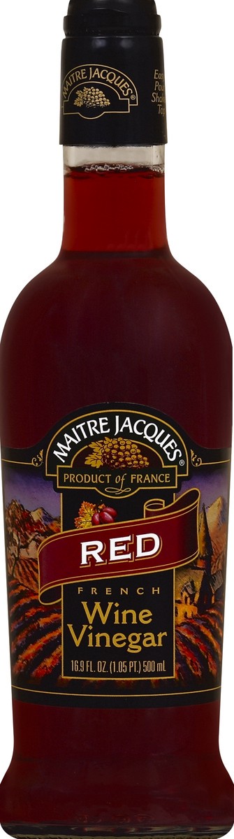 slide 2 of 2, Maitre Jacques Wine Vinegar Red Bottle, 16 oz