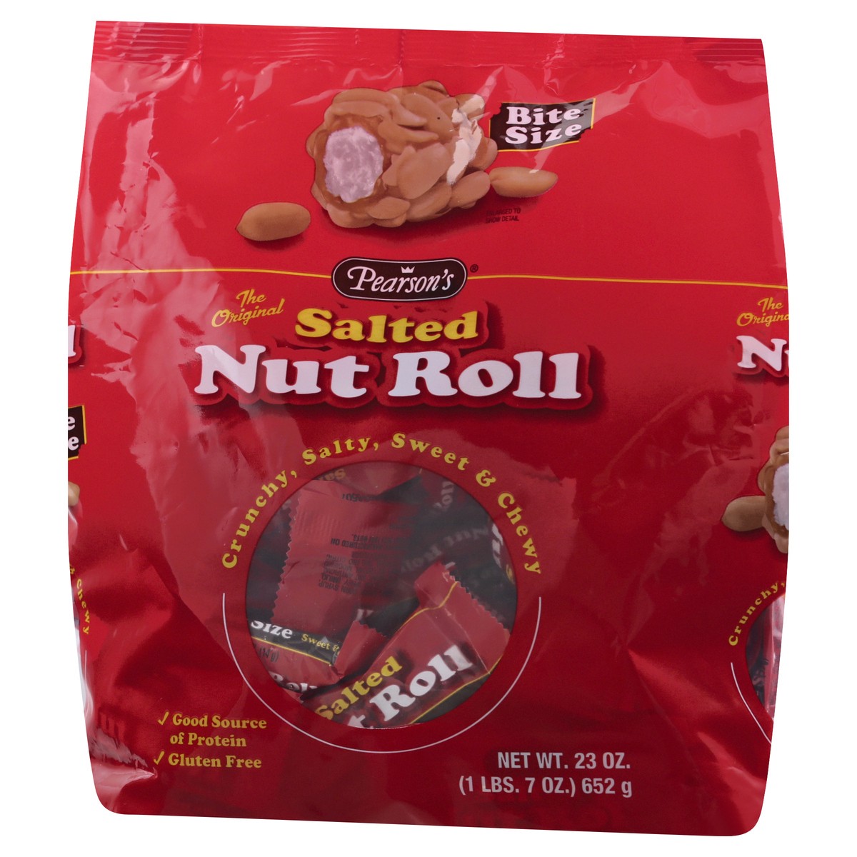 slide 11 of 13, Pearsons Bite Size Salted Nut Roll 23 oz, 23 oz