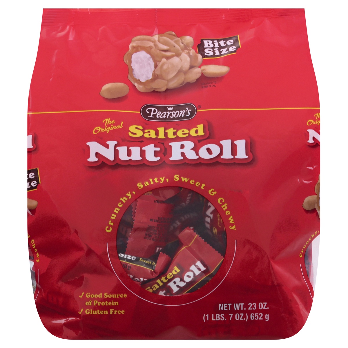 slide 1 of 1, Pearson's Bite Size Salted Nut, 23 oz